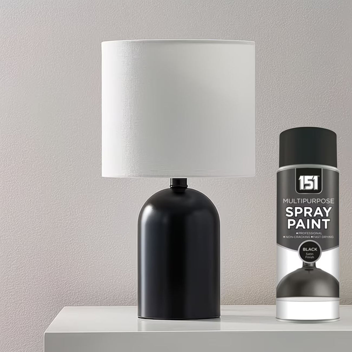 151 Black Satin Spray Paint 400ml
