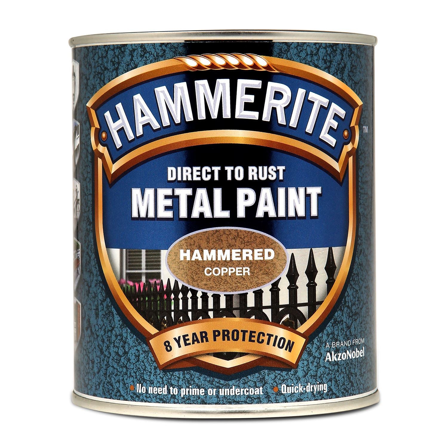 1X - Hammerite Hammered Copper Paint 750ml Direct to Rust Metal Paints