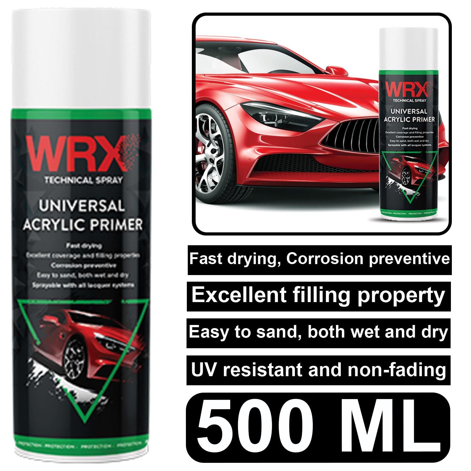 WRX Universal Acrylic Primer Grey Multi Purpose 500ml