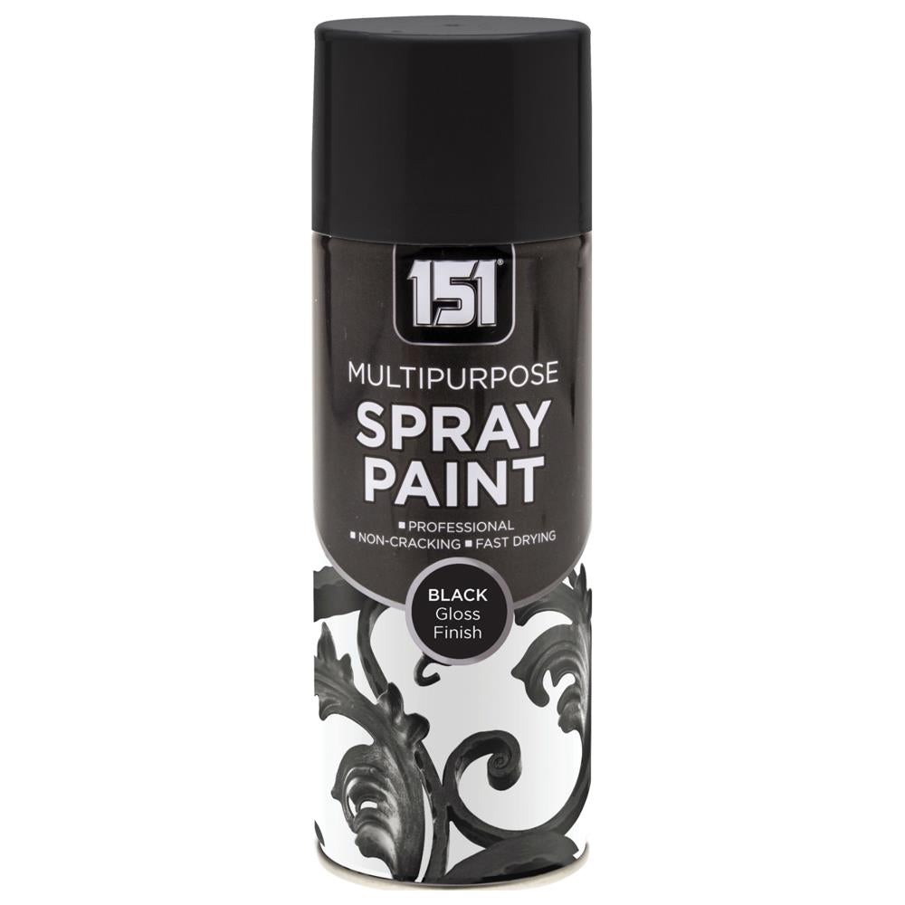 151 All Purpose Black Gloss Spray Paint 400ml