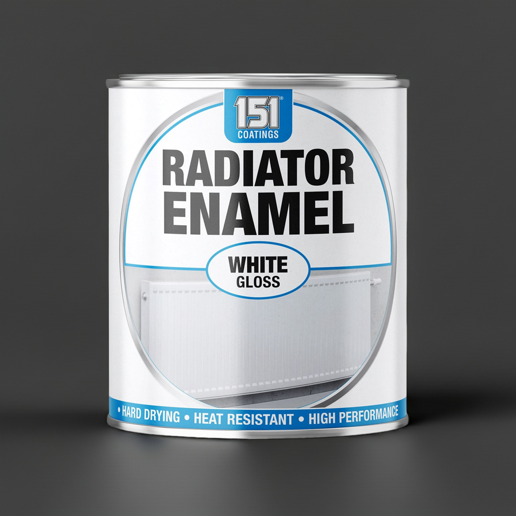 151 Radiator Enamel White Gloss Paint 300ml Hard Drying High Performancer