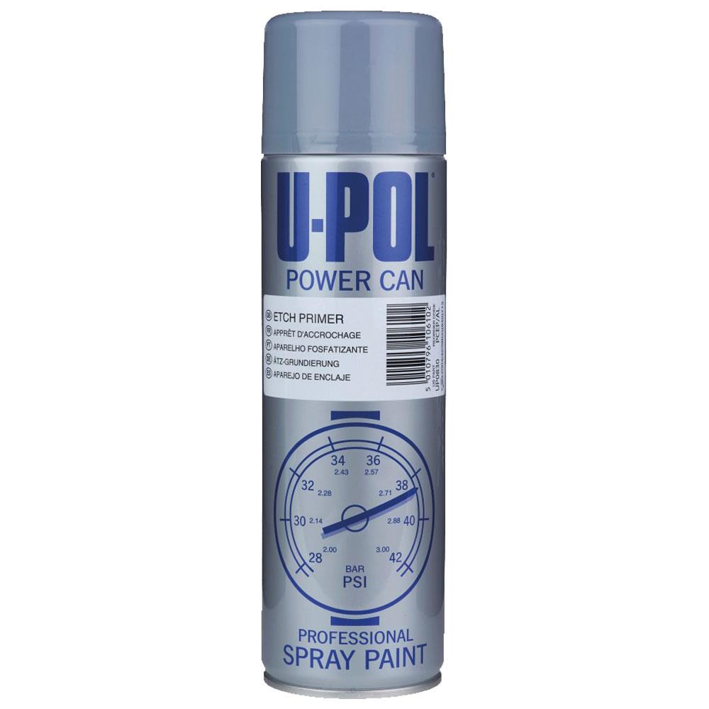 U-POL Power Can Grey Etch Primer Spray Paint 500ml