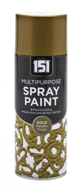 151 All Purpose Gold Metallic Spray Paint 400ml