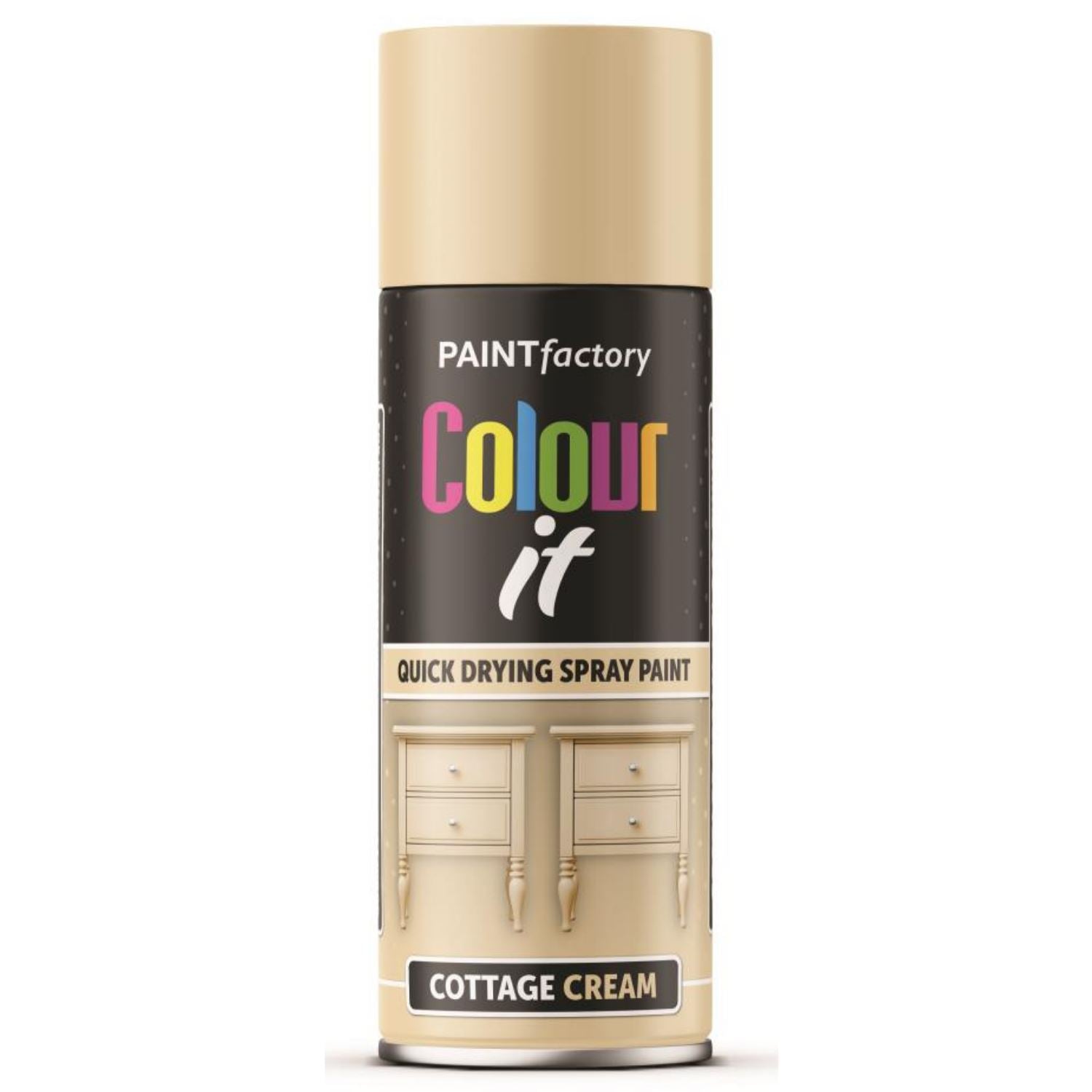 Cottage Cream Gloss Spray Paint 400ml - Paint Factory