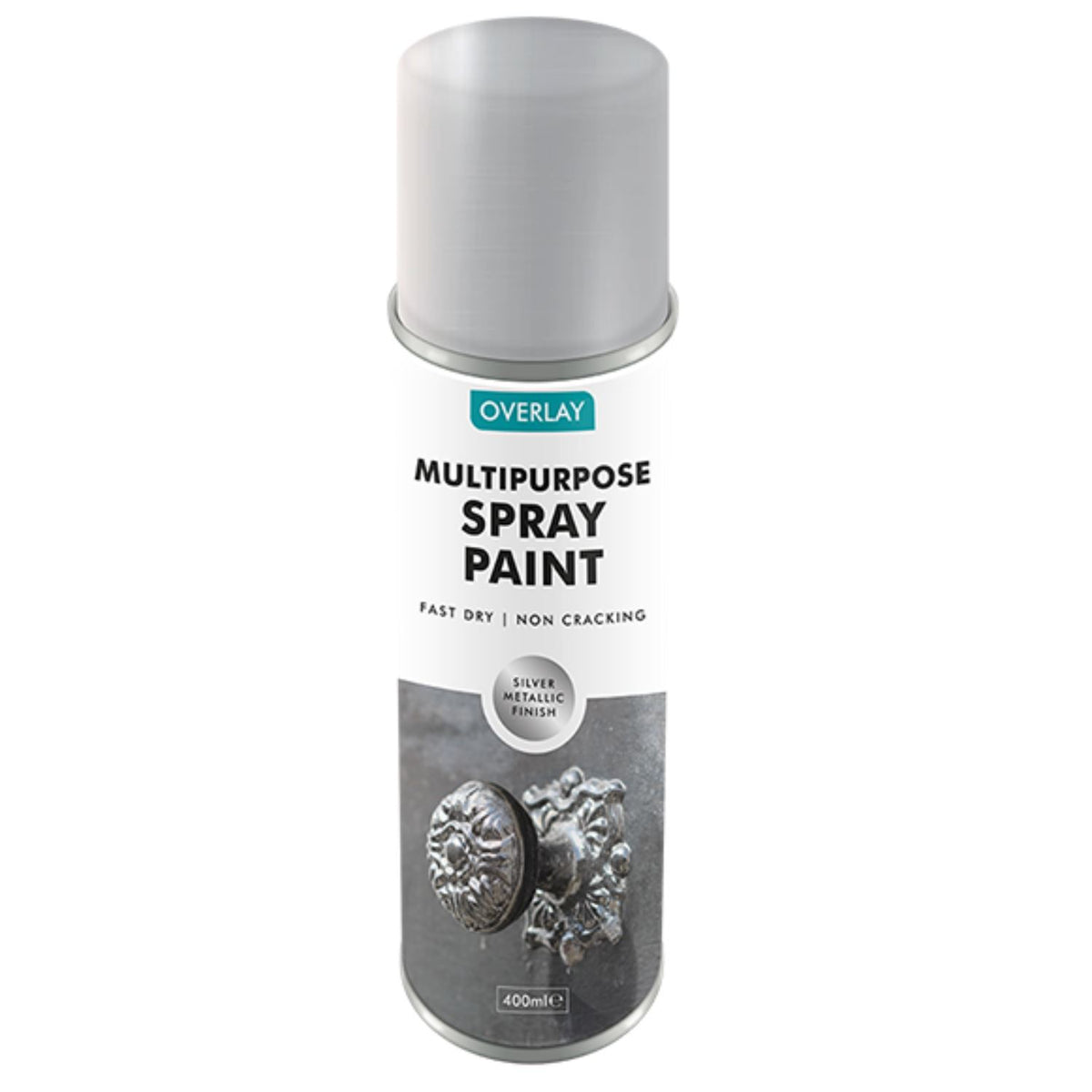 Overlay All Purpose Silver Metallic 400ml Spray Paint