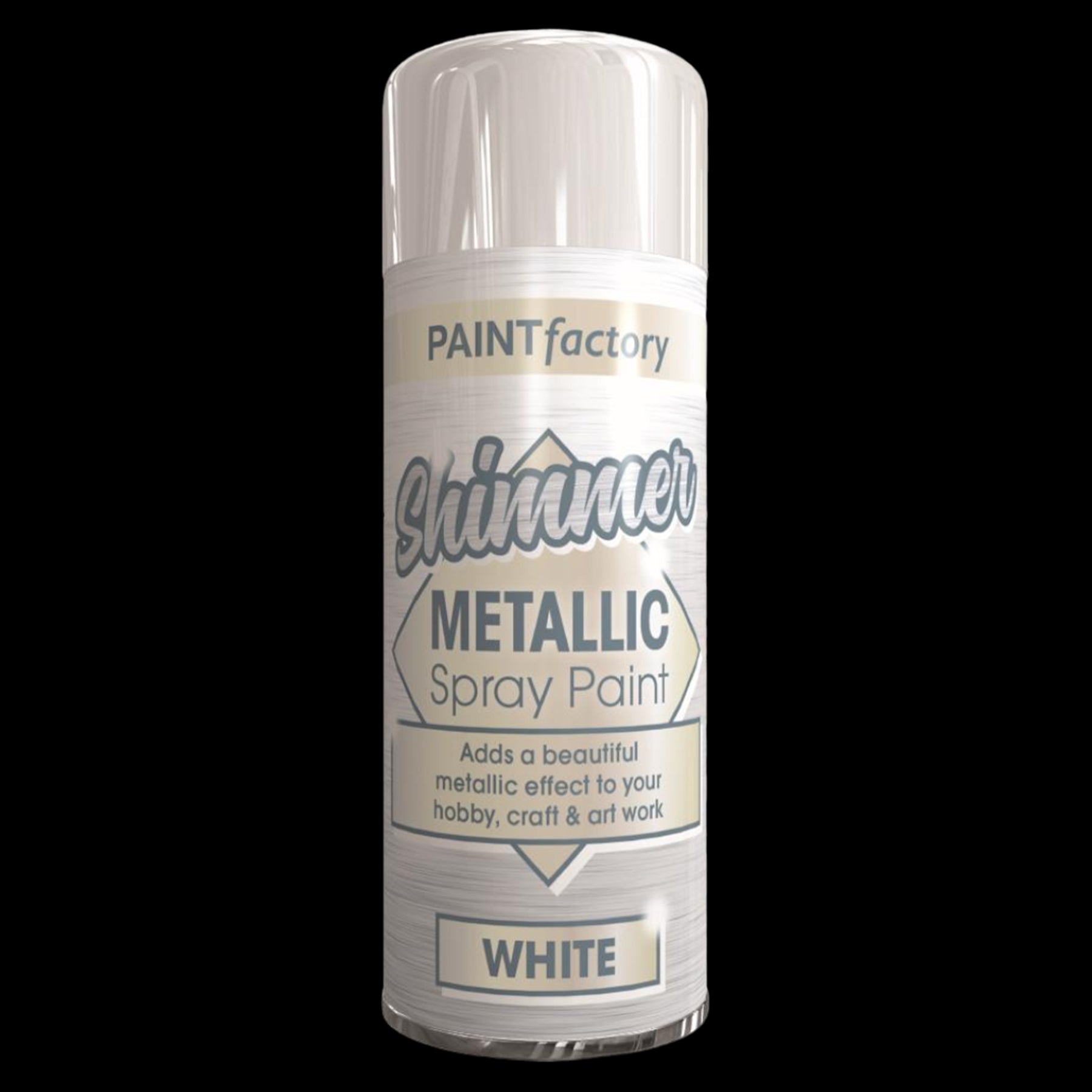White Metallic Spray Paint 200ml - Paint Factory