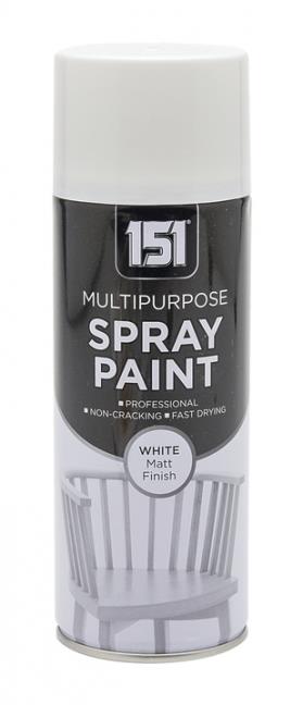 151 All Purpose White Matt Spray Paint 400ml