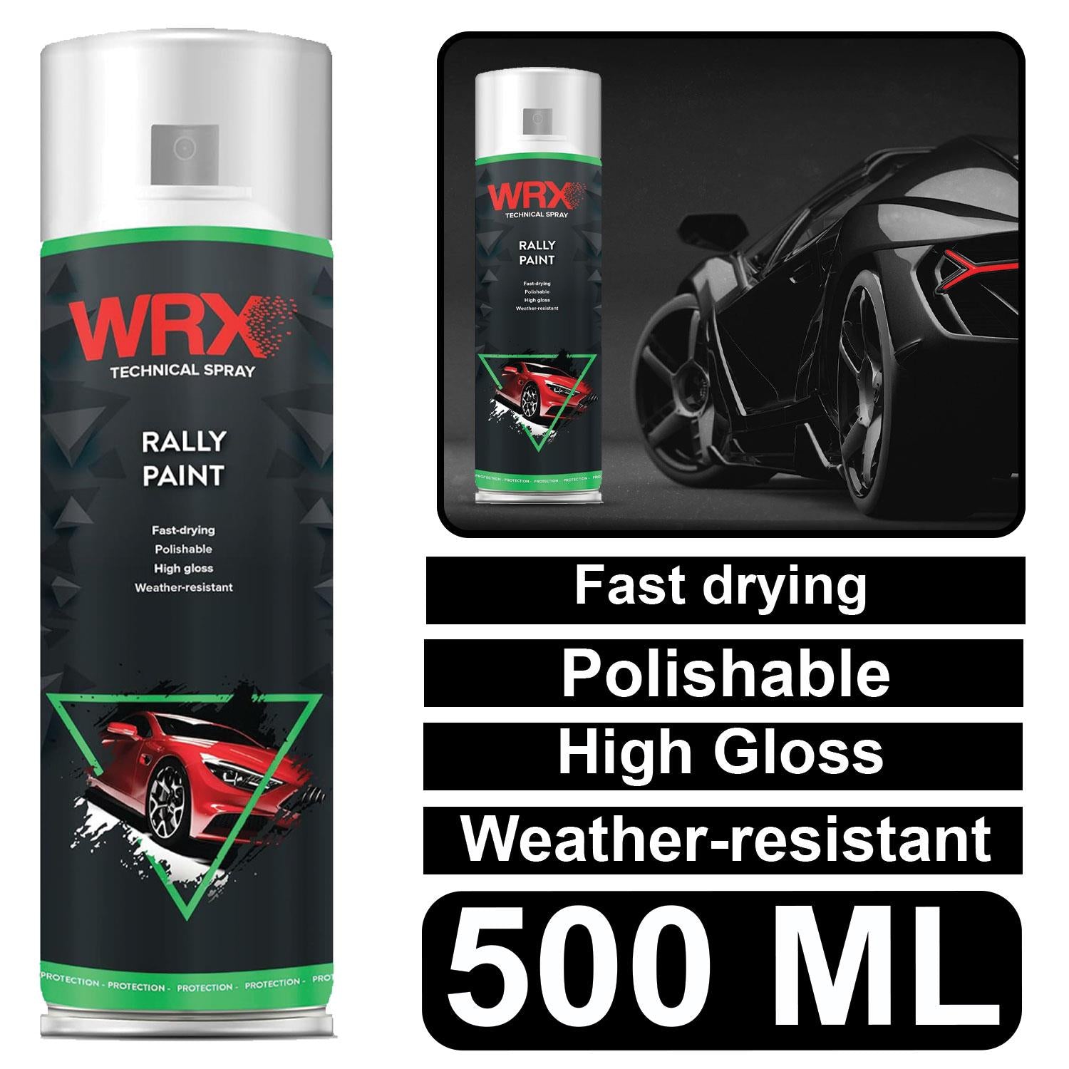 WRX Matt Black Multi Purpose Rally Paint 500ml