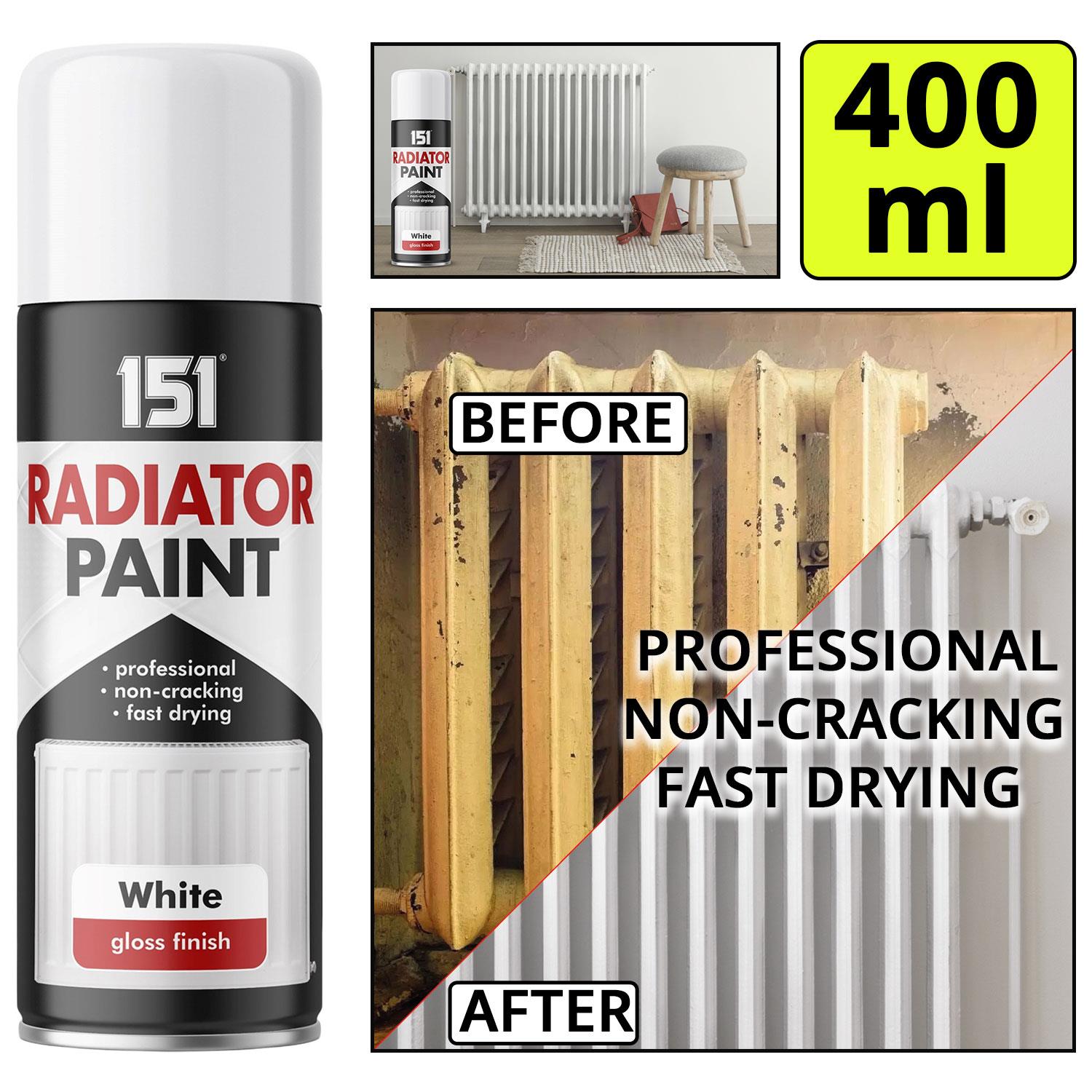 1X - White Radiator Spray Paint 400ml