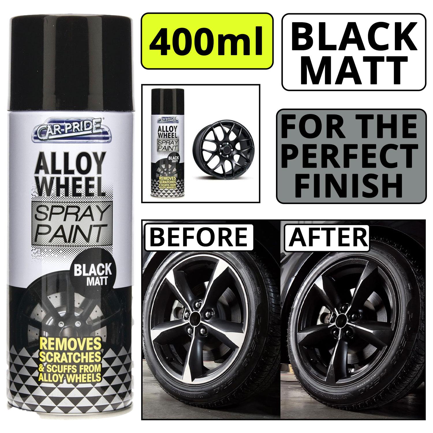 1X - Alloy Wheel Black Matt 400ml