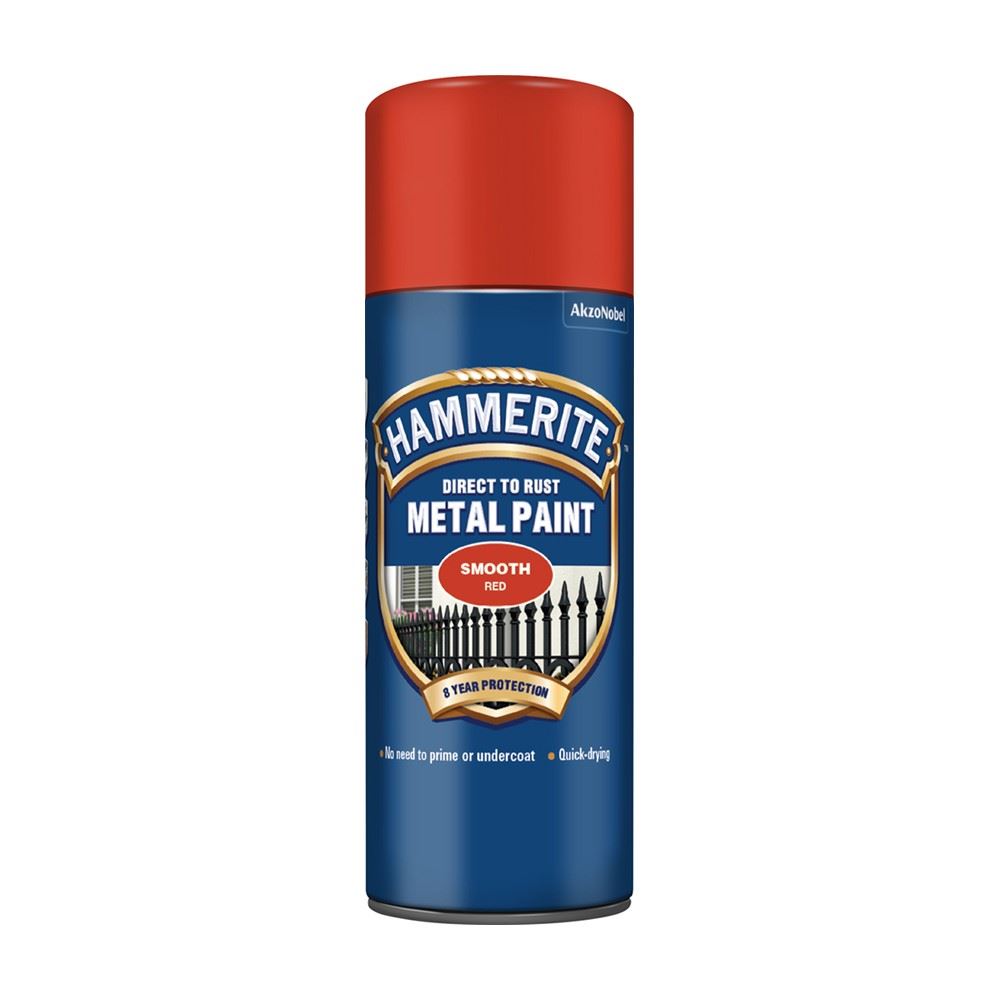 Hammerite Smooth Red Aero Spray Paint 400ml