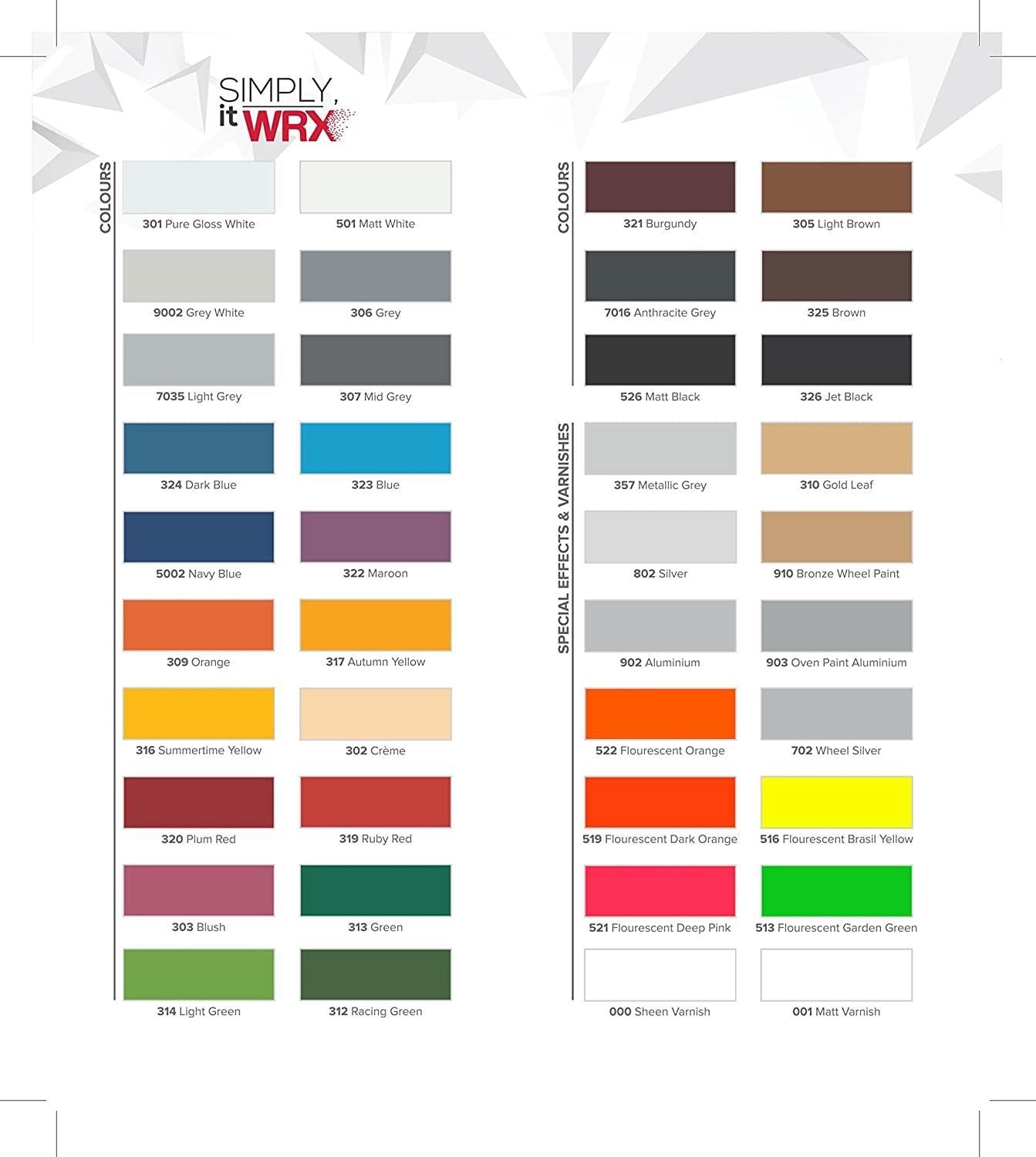 WRX Gloss White 301 Spray Paint 400ml