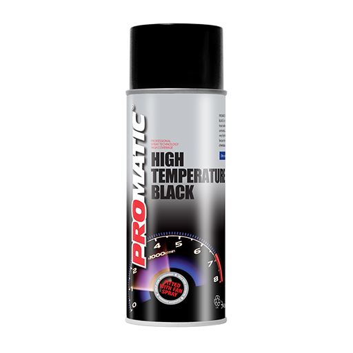 Promatic Black High Temperature Aerosol Spray Paint 400ml