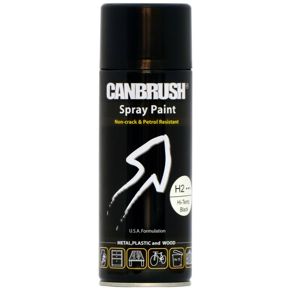 Canbrush High Temperature Matt Black Spray Paint 400ml