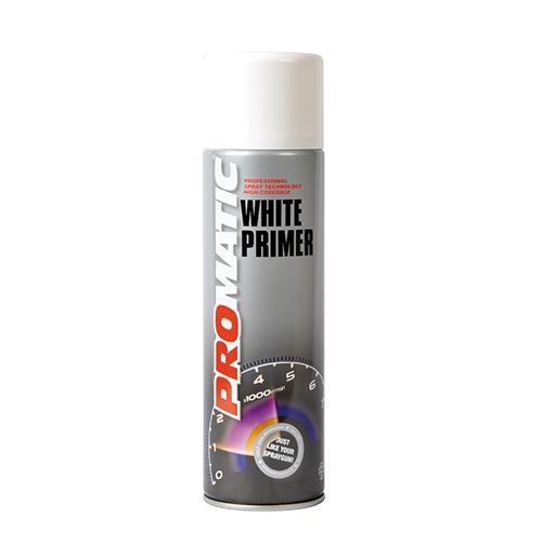 Promatic White Primer Aerosol Spray Paint 500ml