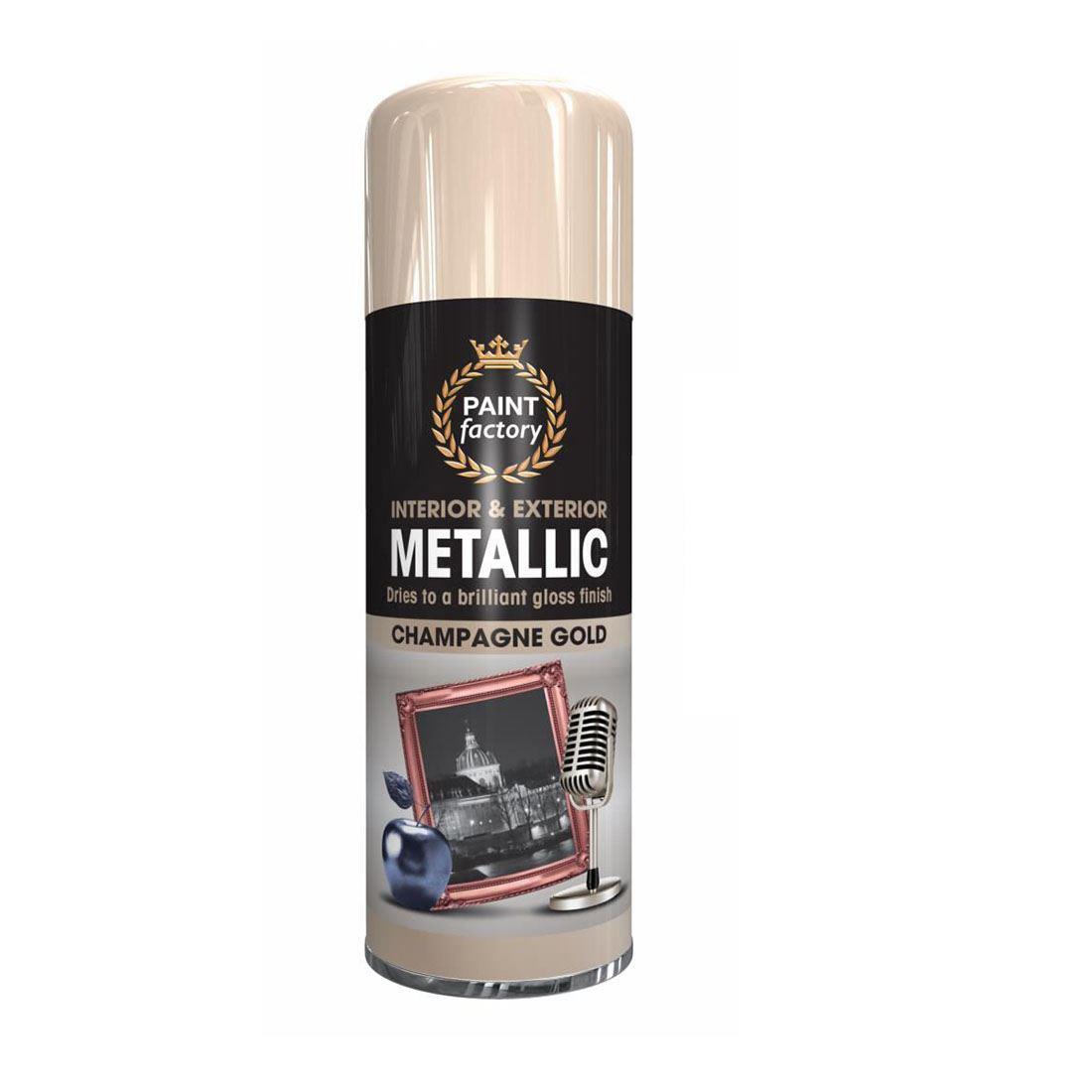 Metallic Paint Champagne Gold Spray Paint 400ml - Paint Factory