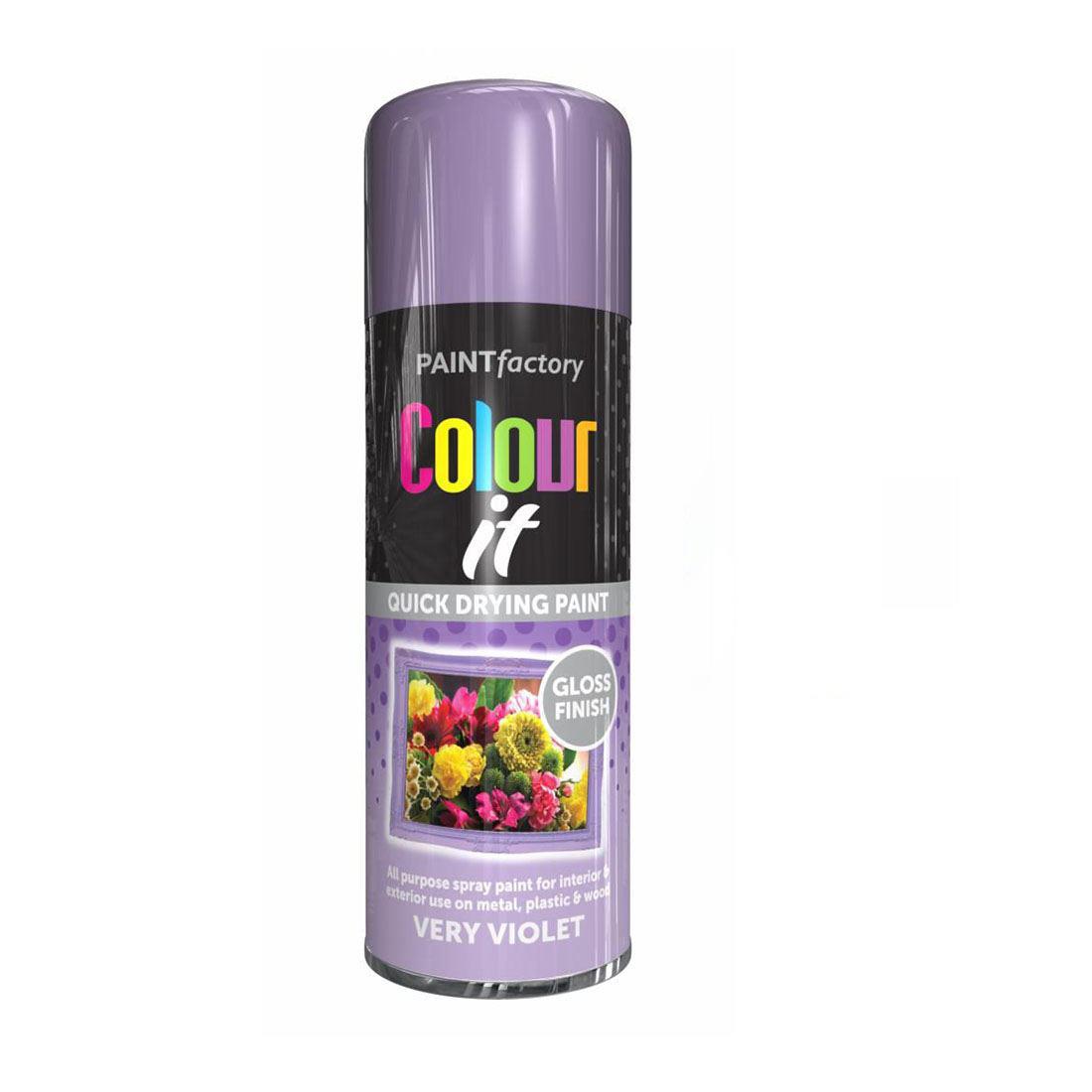 Very Violet Gloss Spray Paint 400ml - Paint Factory