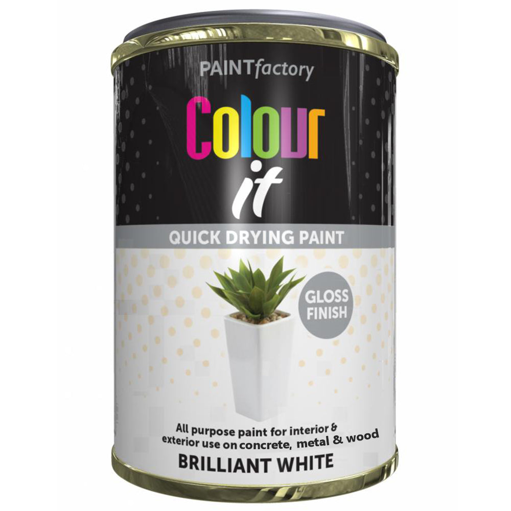 Paint Factory Tin Paint Matt Gloss Metallic Metal Wood Plastic 300ml