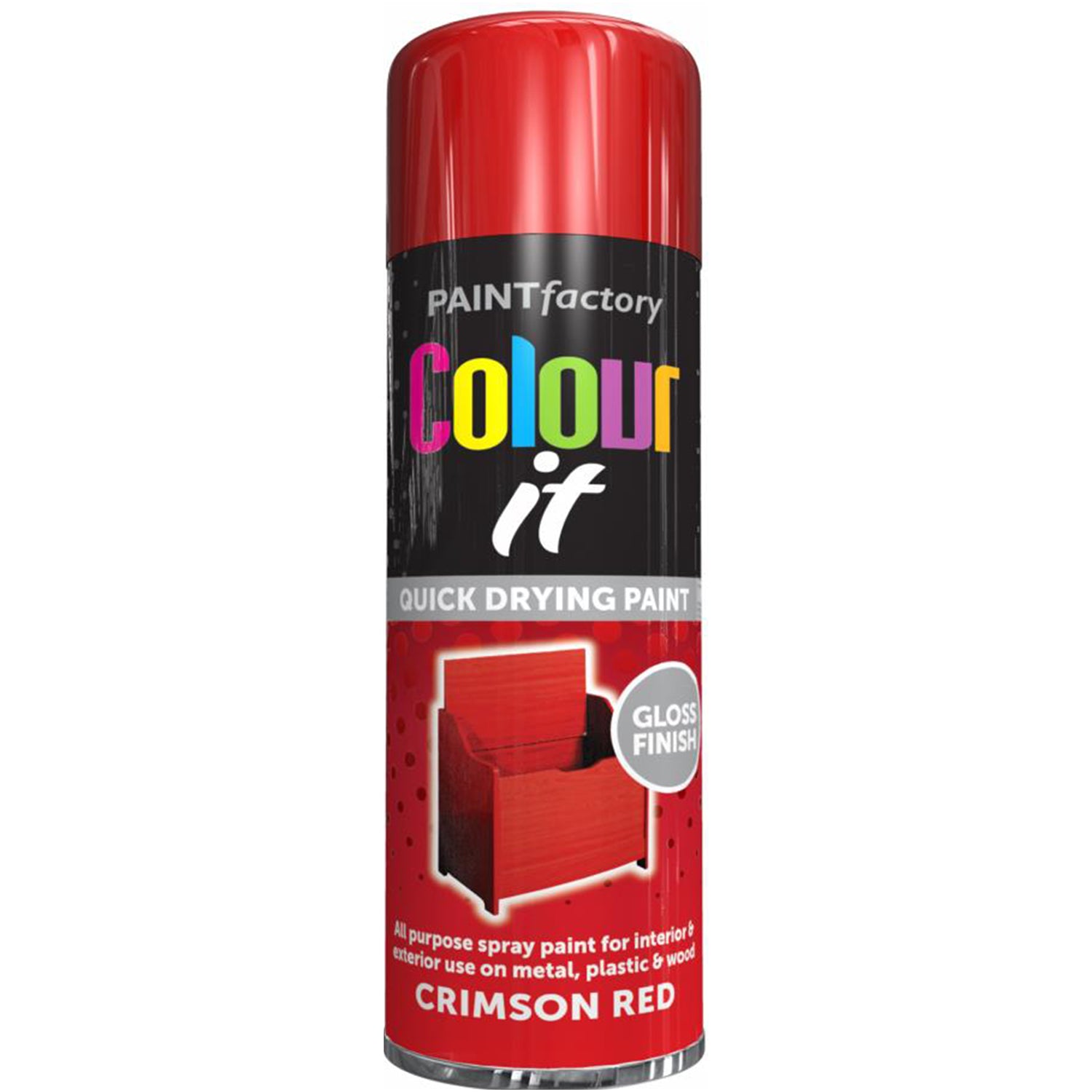 Paint Factory Crimson Red Spray Paint  Aerosol 250ml