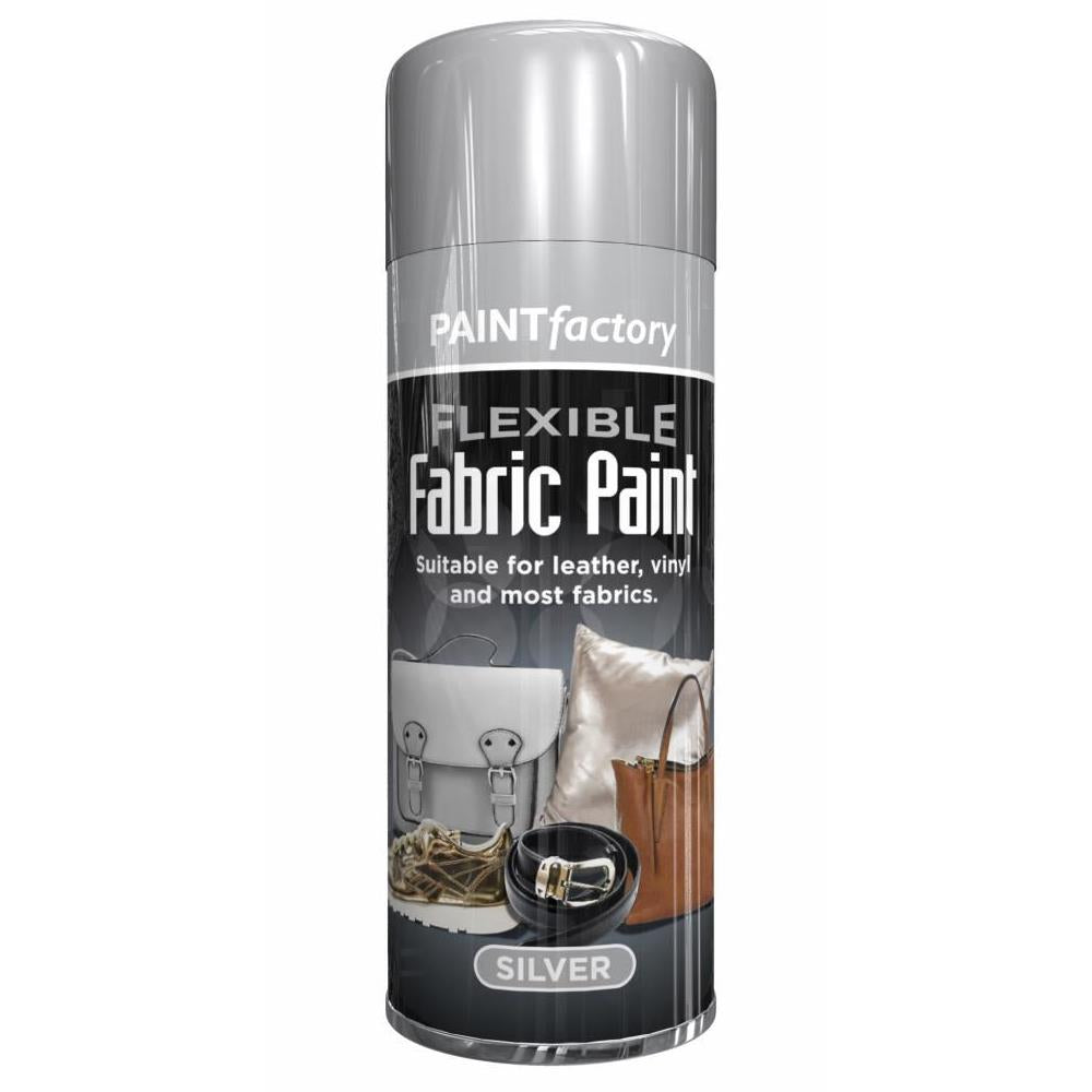 Fabric & Vinyl Spray Paint Silver 200ml - Paint Factory