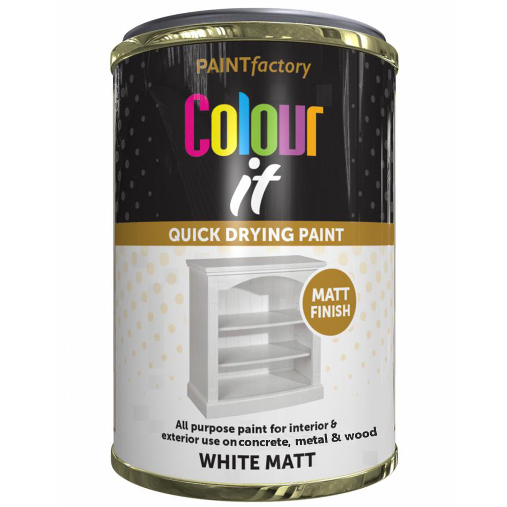 Paint Factory Tin Paint Matt Gloss Metallic Metal Wood Plastic 300ml