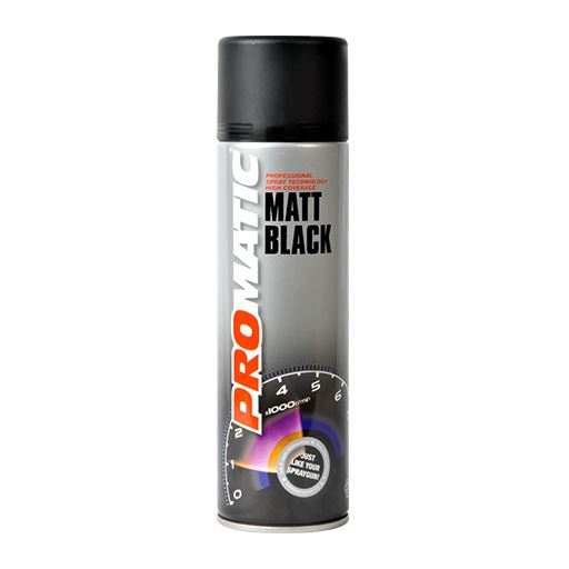 Promatic Matt Black Aerosol Spray Paint 500ml