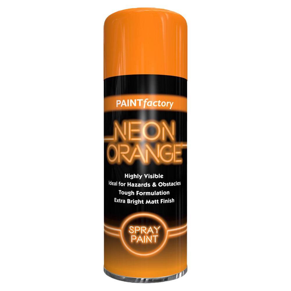 All Purpose Neon Orange Spray Paint 400ml - Paint Factory
