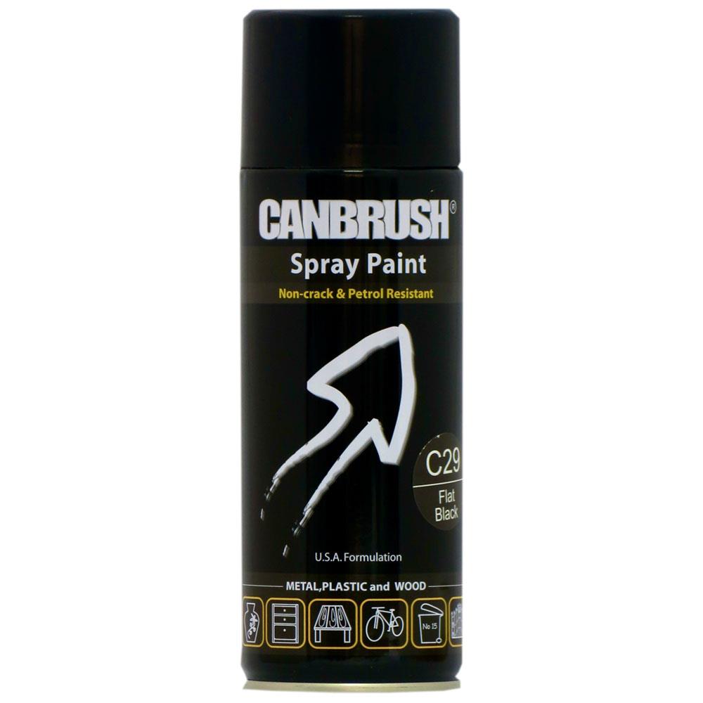 Canbrush C29 Flat Black Spray Paint 400ml