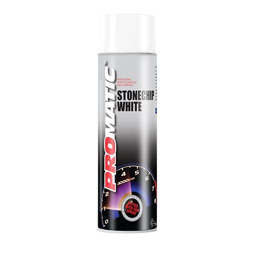 Promatic Stonechip White Spray Paint Aerosol 500ml