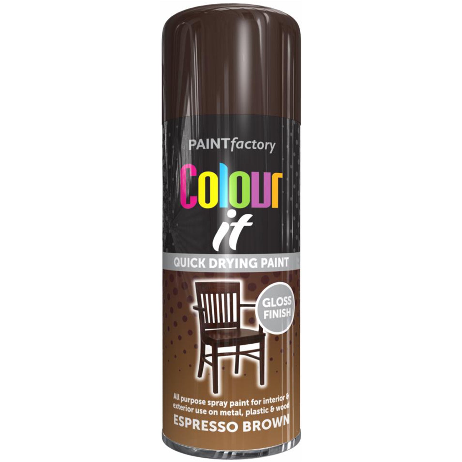 Paint Factory Espresso Brown Spray Paint 400ml