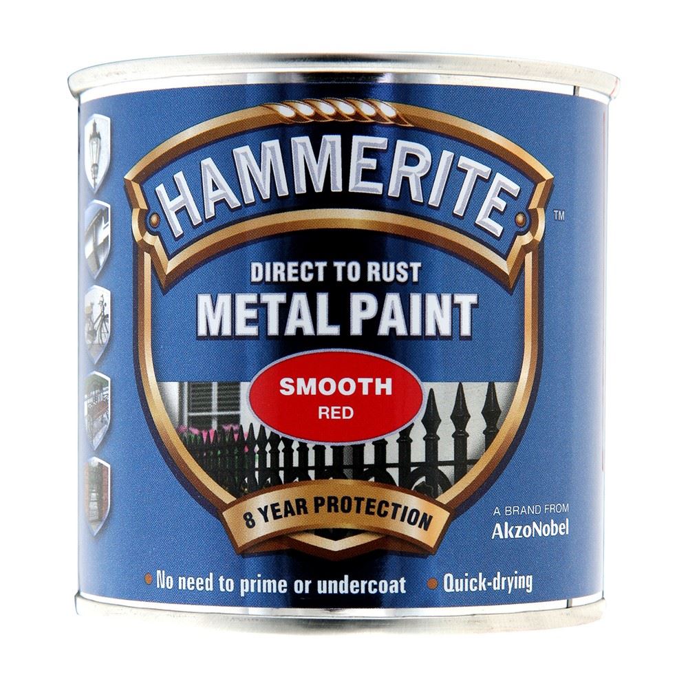 Hammerite Smooth Red Tin 250ml