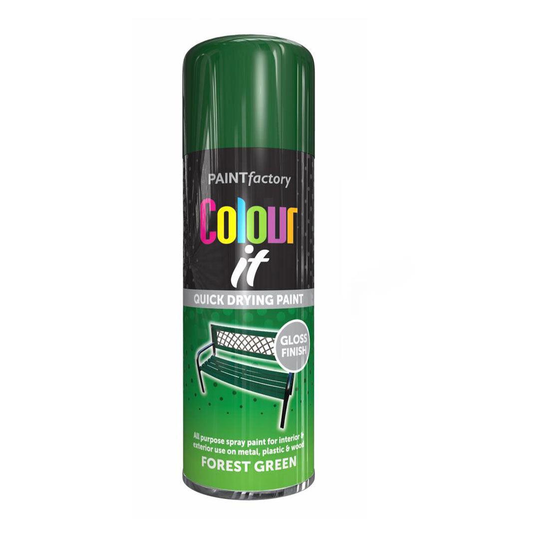 Forest Green Gloss Spray Paint 400ml - Paint Factory