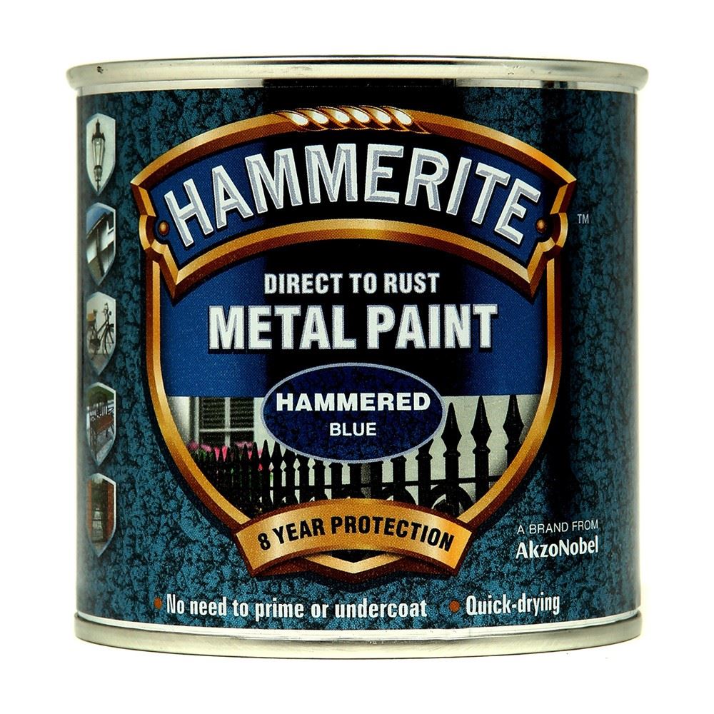 Hammerite Hammered Blue Tin 250ml
