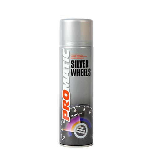 Promatic Wheel Silver Aerosol Spray Paint 500ml
