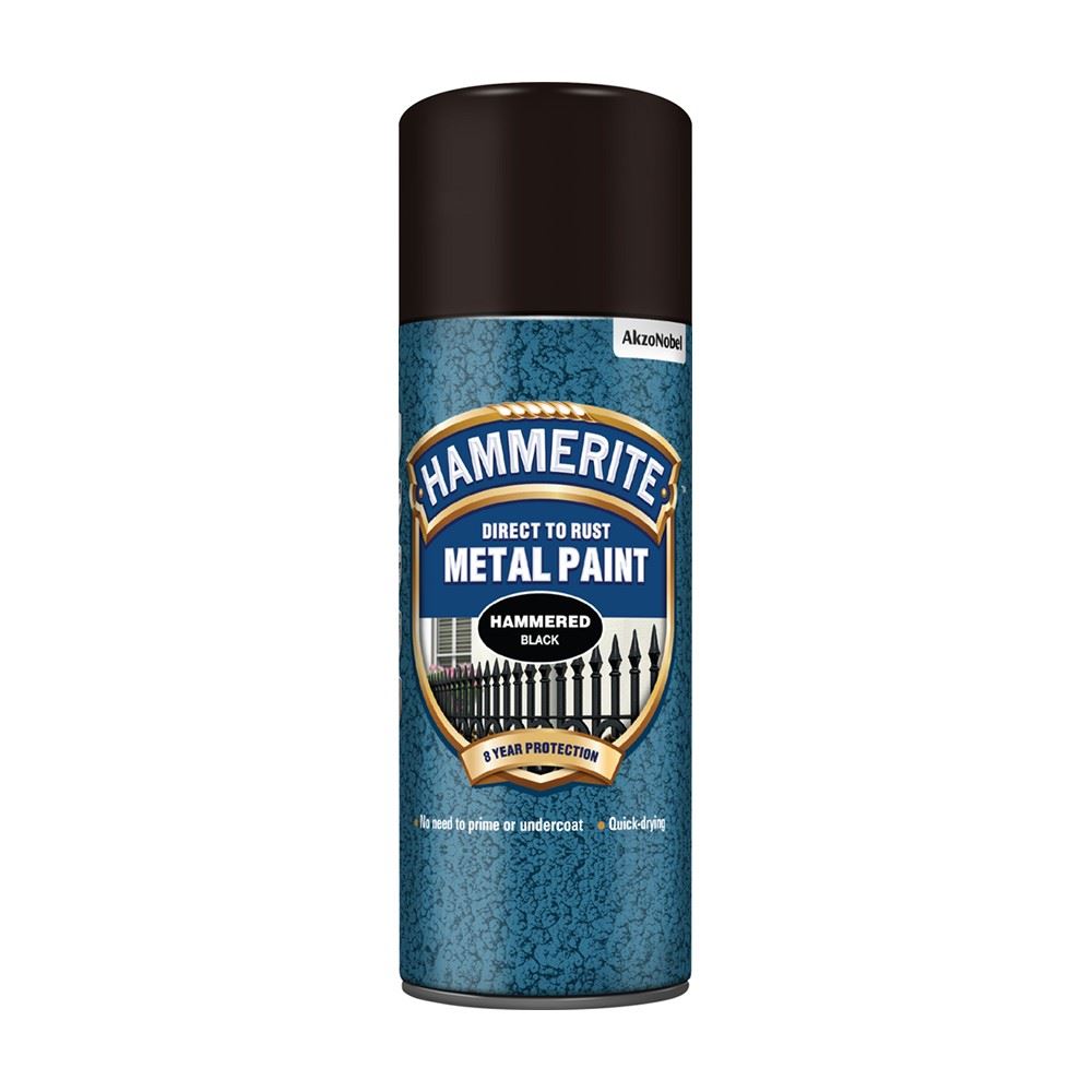Hammerite Hammered Black Aero Spray Paint 400ml