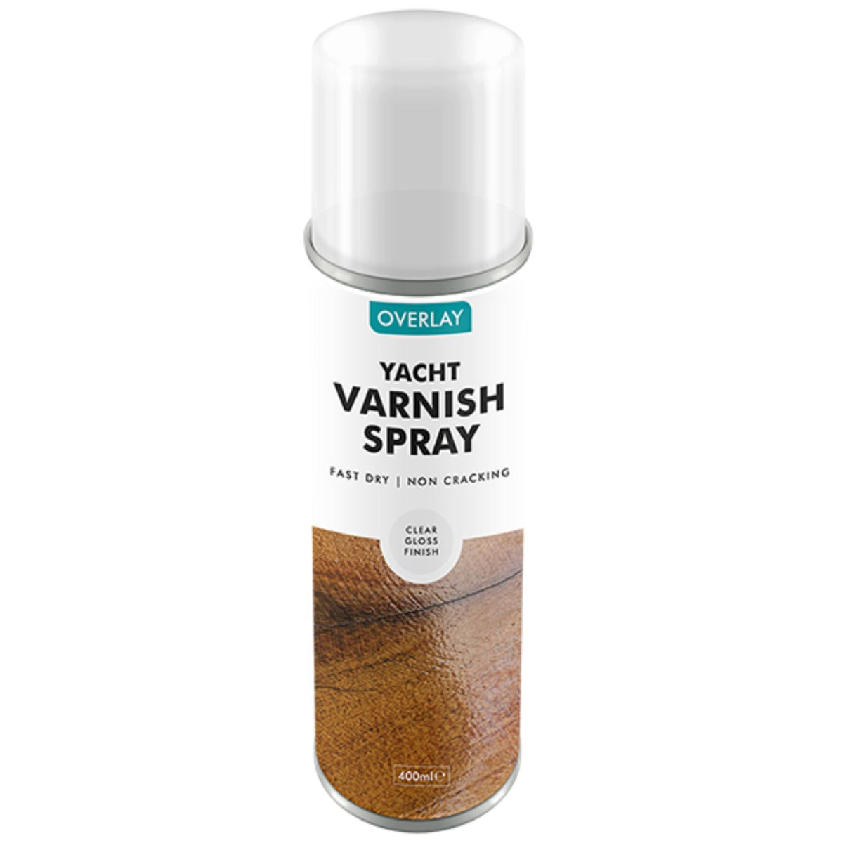 Overlay All Purpose Clear Gloss Yacht Varnish Spray Paint 400ml