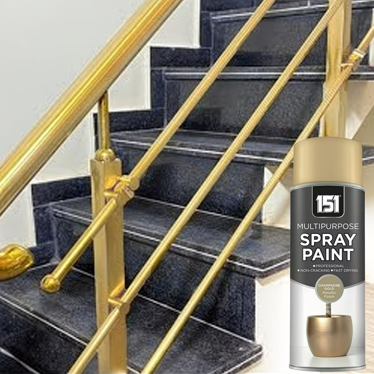 151 Metallic Gloss Champagne Gold Spray Paint 400ml