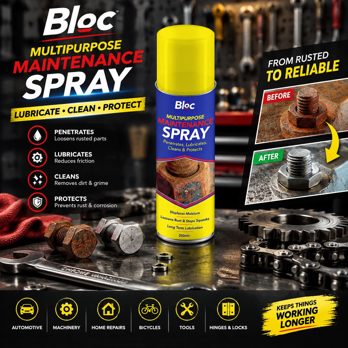 Bloc Super Strong Penetrating Maintenance Spray 250ml