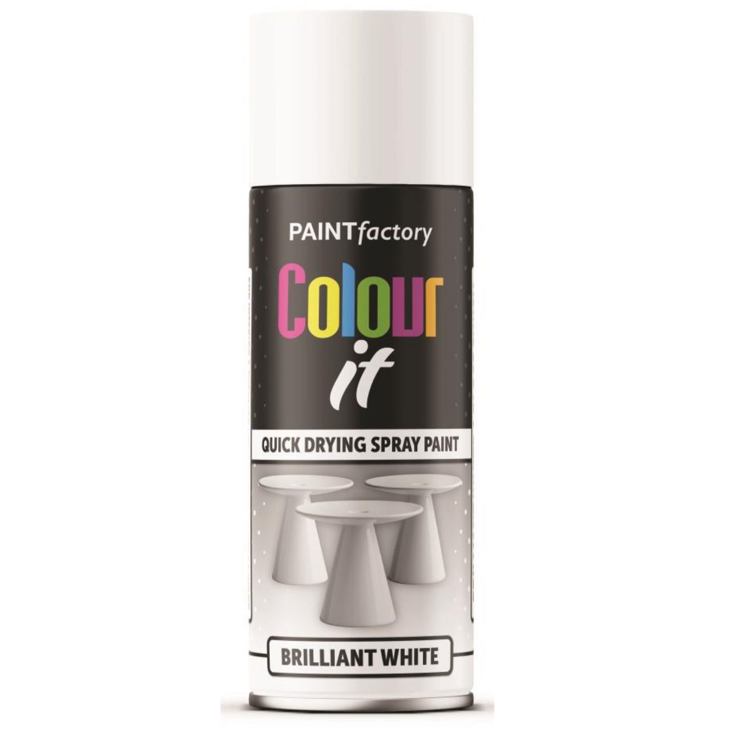 Brilliant White Gloss Spray Paint 400ml - Paint Factory