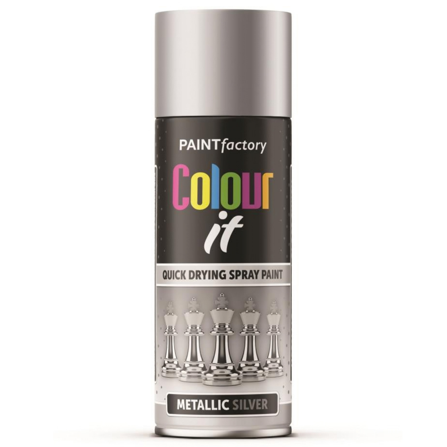 Silver Metallic Spray Paint 400ml - Paint Factory