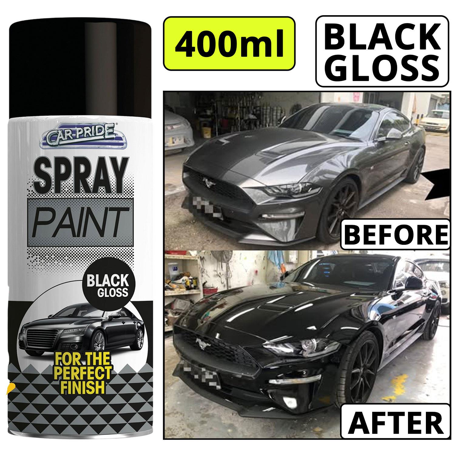 1X - Gloss Black Car Spray 400ml