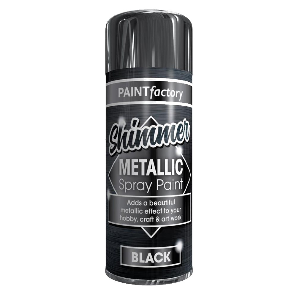 Black Metallic Spray Paint 200ml - Paint Factory