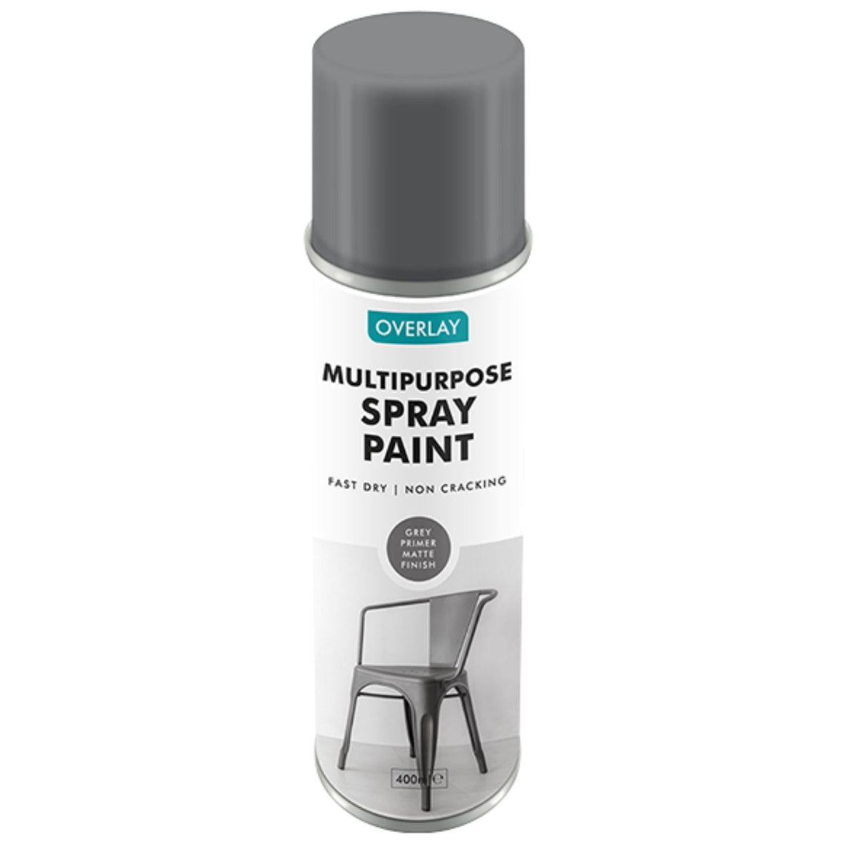 Overlay Grey Primer Matt Spray Paint 400ml For Auto Car Van Bike