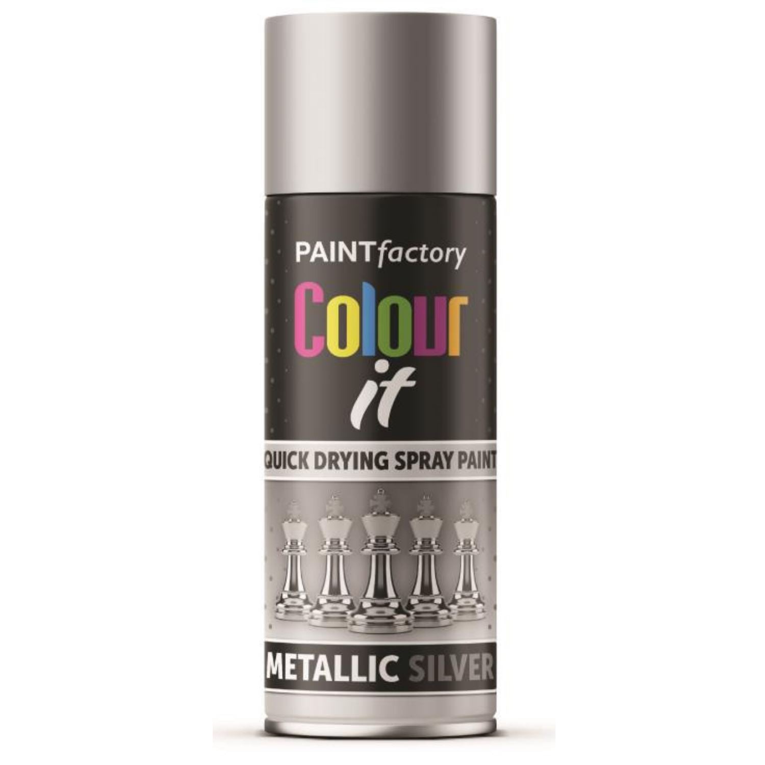 Silver Metallic Spray Paint 200ml - Paint Factory