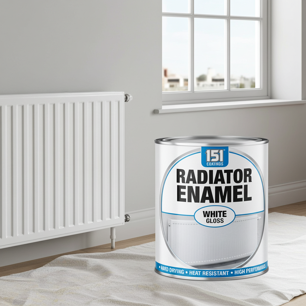 151 Radiator Enamel White Gloss Paint 300ml Hard Drying High Performancer