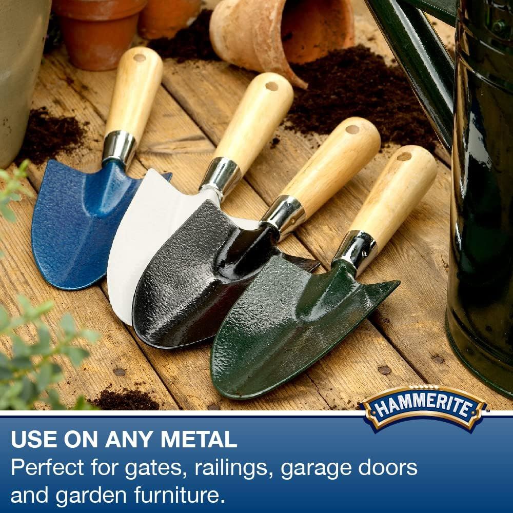 Hammerite Direct To Rust Metal Paint Aerosol Smooth Dark Green Finish