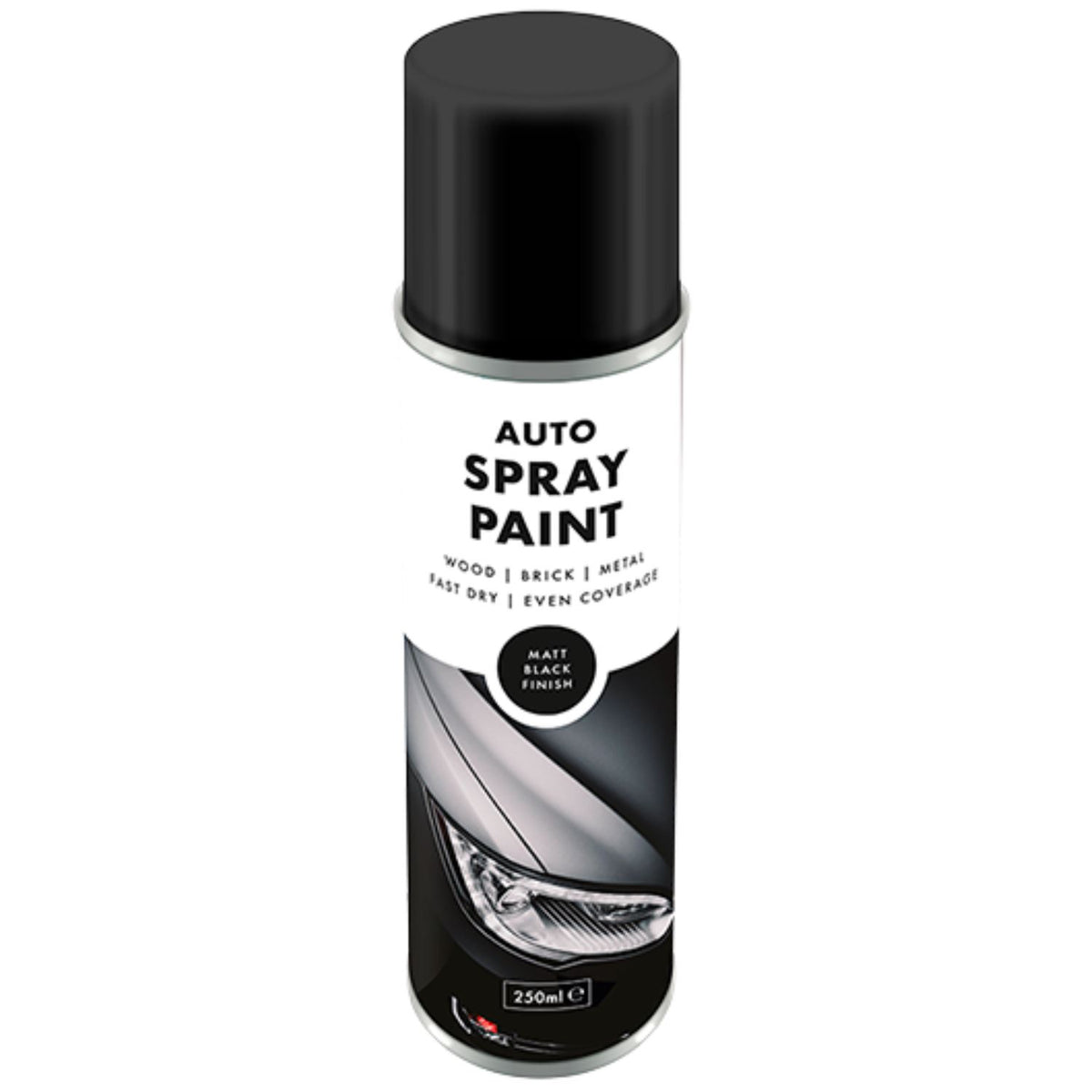 Overlay Matt Black Primer Aerosol Spray Paint 250ml For Auto Car Van Bike