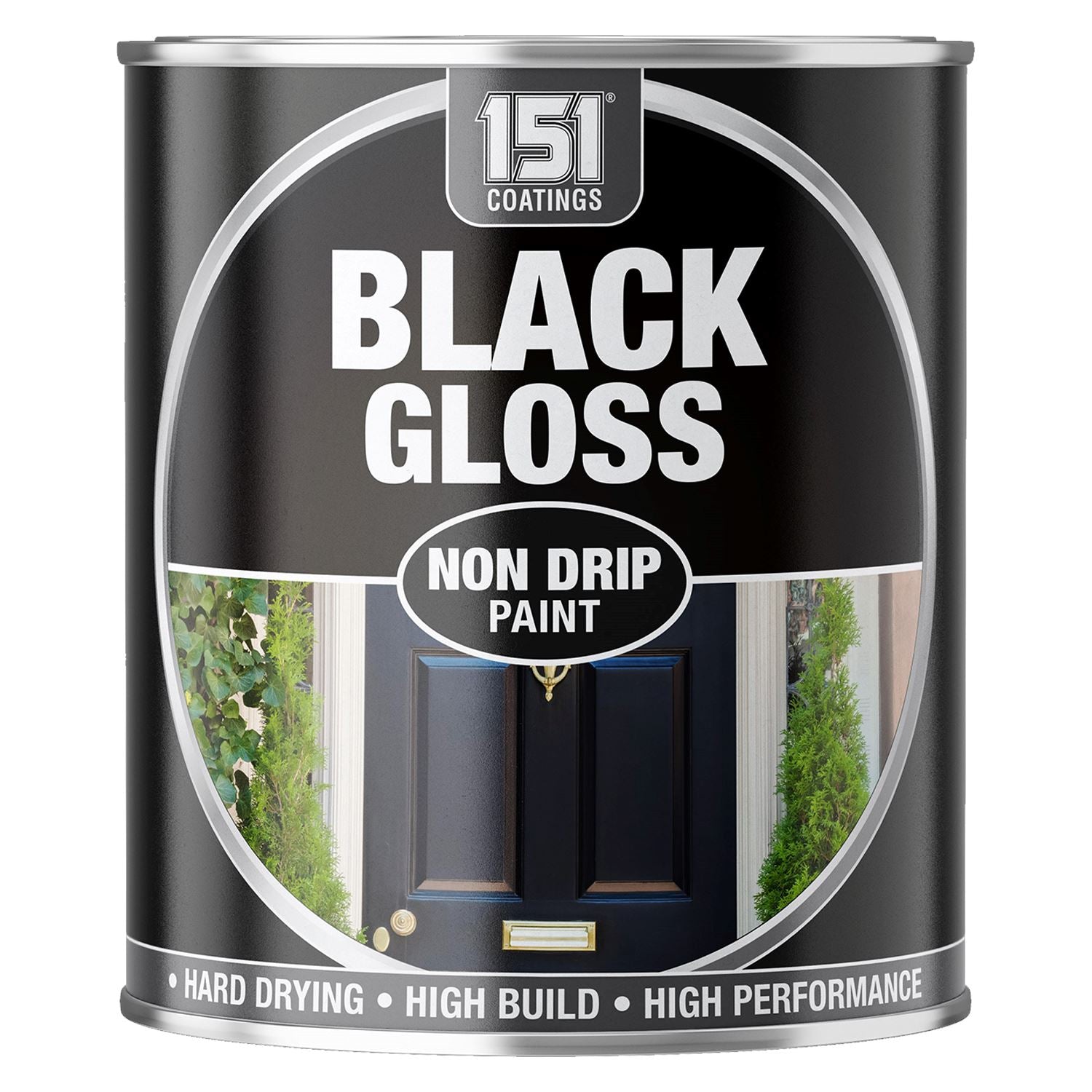 151 Black Gloss Non-Drip Paint 300ml Hard Drying High Performancer