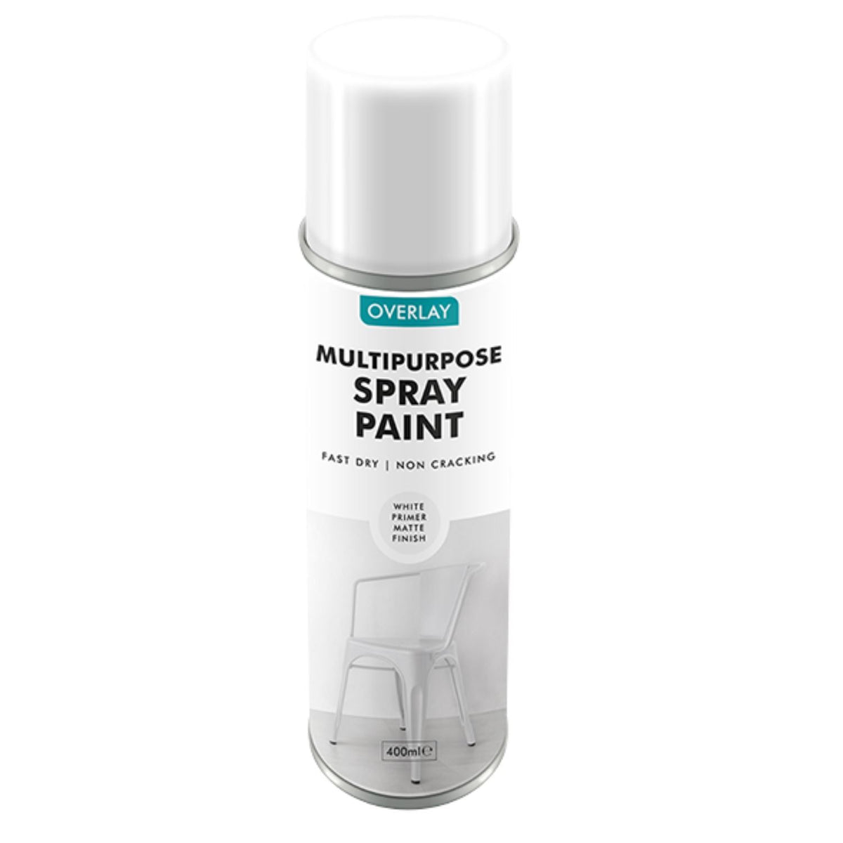 Overlay White Primer Matt Spray Paint 400ml For Auto Car Van Bike