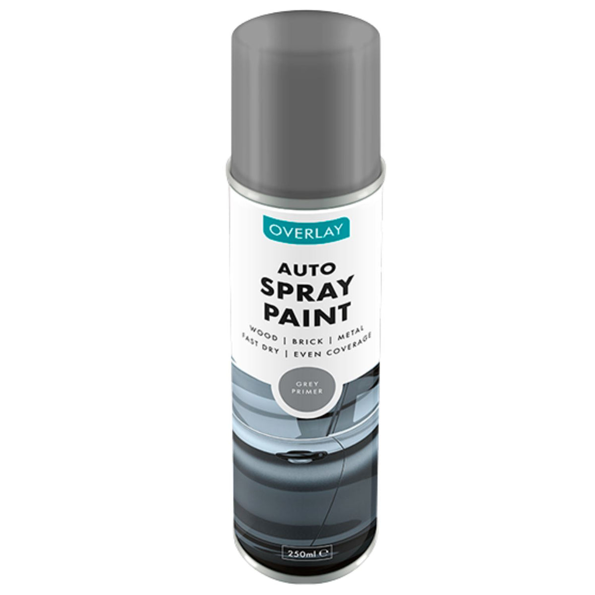 Overlay Grey Primer Aerosol Spray Paint 250ml For Auto Car Van Bike